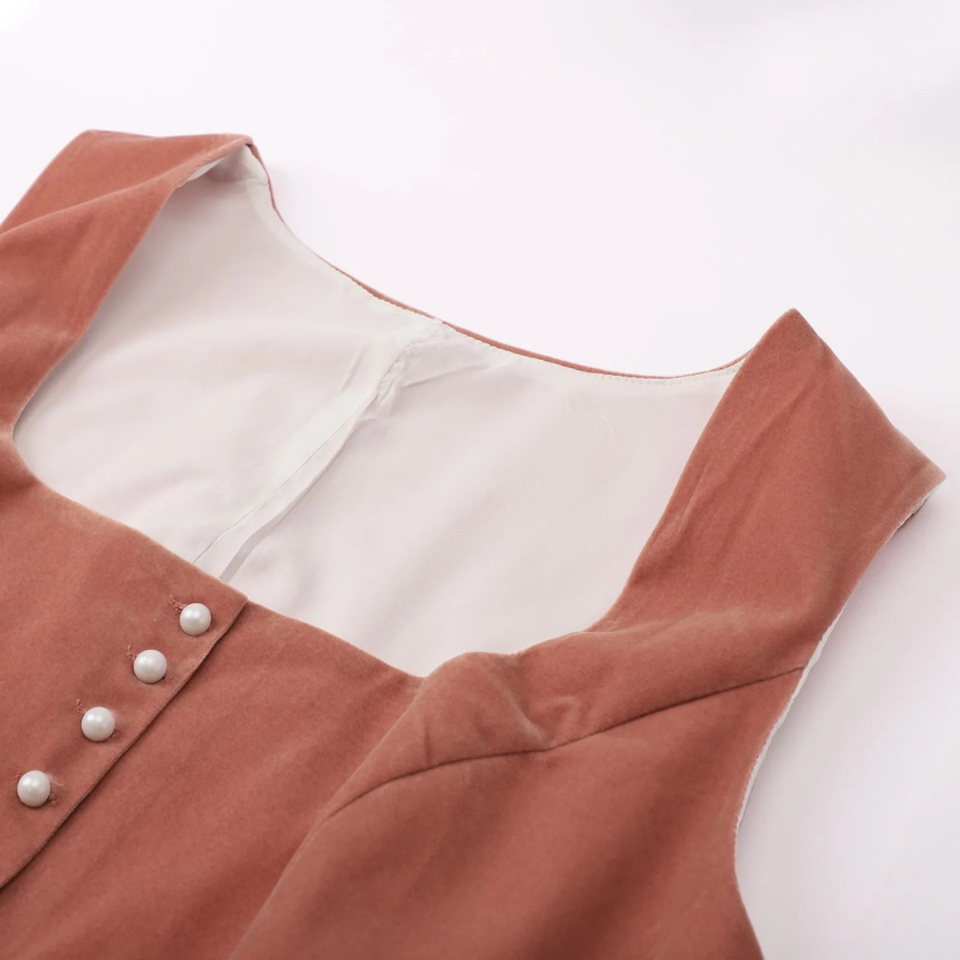 Traditionelles Kleid Mit Langen Ärmeln Für Damen | Midi