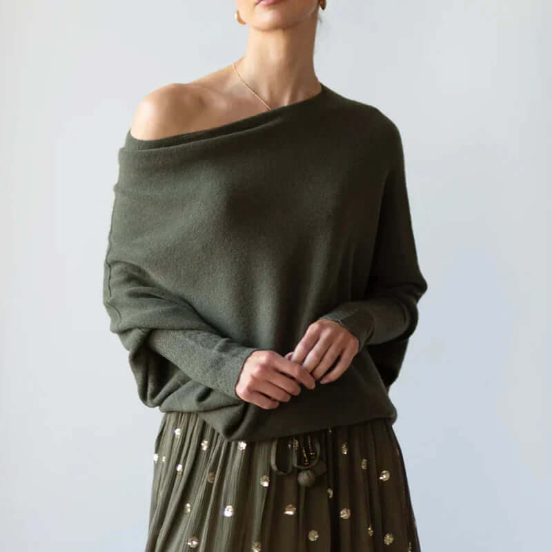 Warmer Langarmpullover Für Damen | Asymmetrisch