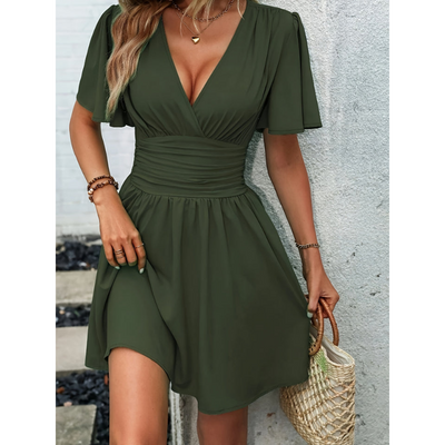Damen Sommerkleid Mit V Ausschnitt | Mini