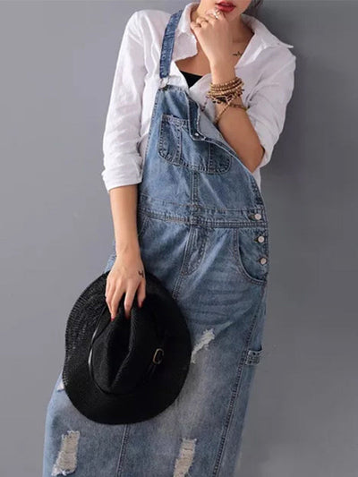 Denim-Overallkleid für Damen