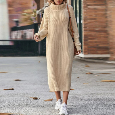 Rollkragenpulloverkleid Für Damen | Midi
