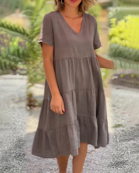 Zavando – Luftiges Baumwoll-Stufenkleid