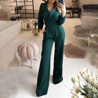 Formeller Wickel Jumpsuit Für Damen | Arbeiten