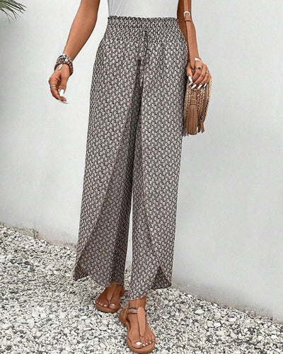 Sommerhose Mit Hoher Taille Für Damen | Geometrischer Druck