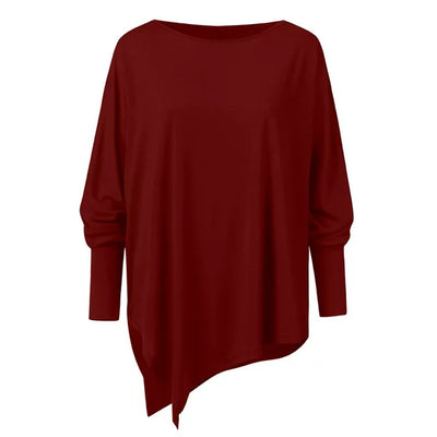 Sommertop Mit U Boot Ausschnitt Für Damen | Asymmetrisch