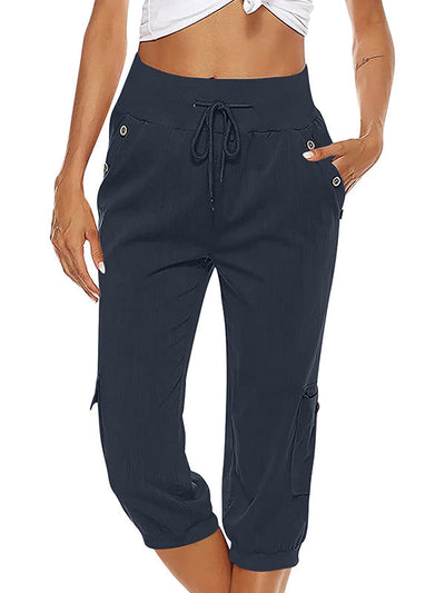 Zavando - Frauen Bequem Lässig Hose