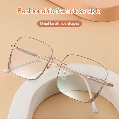 Fashion Randlose Anti-Blaulicht Myopie Brille