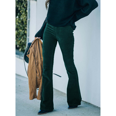 Cordhose Mit Hoher Taille Für Damen | Weites Bein