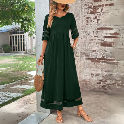 Damen Formelles Kleid Mit Rundhalsausschnitt | Midi