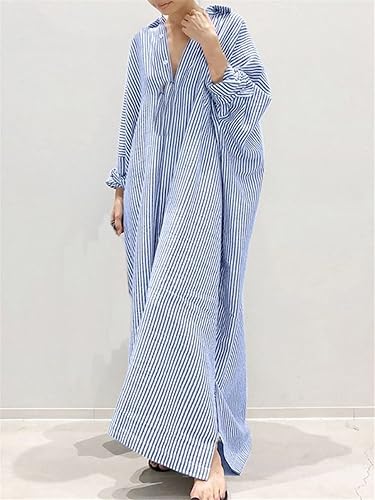 Langes Hemdblusenkleid Für Damen | Maxi