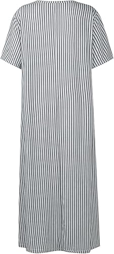 Kurzärmliges Sommerkleid Mit Halben Knöpfen Für Damen | Midi