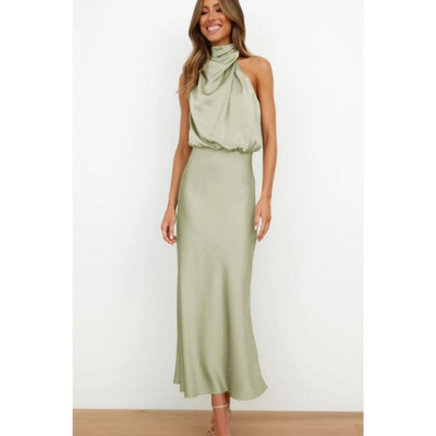 Atemberaubendes Halfter Abendkleid Für Damen | Midi