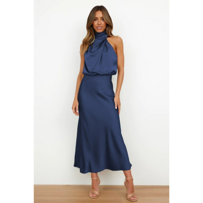 Atemberaubendes Halfter Abendkleid Für Damen | Midi