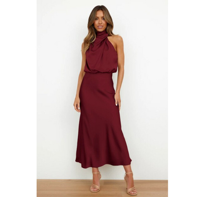 Atemberaubendes Halfter Abendkleid Für Damen | Midi