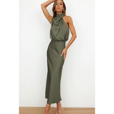 Atemberaubendes Halfter Abendkleid Für Damen | Midi