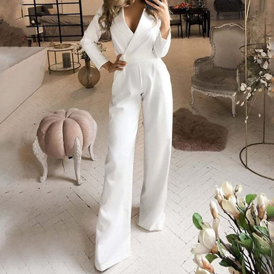 Formeller Wickel Jumpsuit Für Damen | Arbeiten