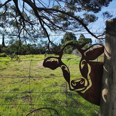Metall-Kunstwerk für den Garten im Freien, Bauernhof, guckende Ziege, Innendekoration