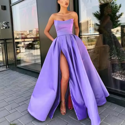 Trägerloses Elegantes Damen Ballkleid | Maxi