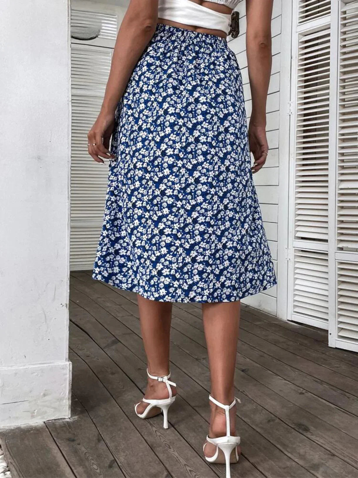 Zavando – Midirock mit Blumenmuster