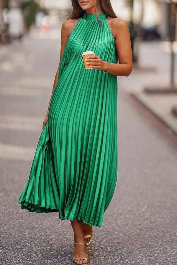 ☀️ Sonnenverwöhnter Komfort | Fließendes Ärmelloses Sommerkleid ☀️