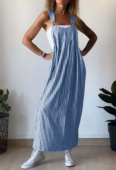 Zavando - Gestreiftes, lässiges Jumpsuit-Kleid