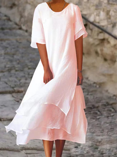 Zavando - Schicke Eleganz Blockschlitzkleid
