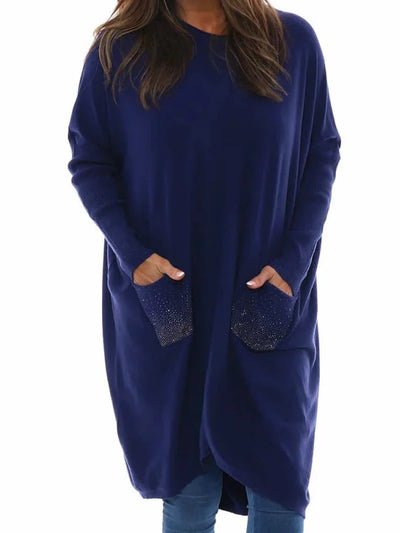 Zavando - CurveEmbrace Waffel Komfort Kleid