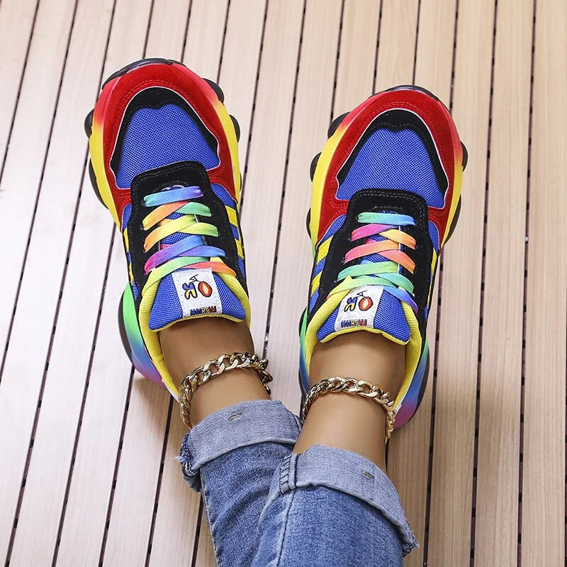 Zavando – Stylische Mehrfarbige Mesh-Sneaker