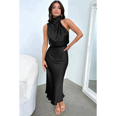 Atemberaubendes Halfter Abendkleid Für Damen | Midi