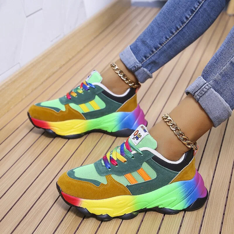 Zavando – Stylische Mehrfarbige Mesh-Sneaker