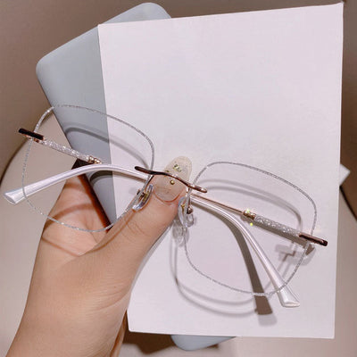 Fashion Randlose Anti-Blaulicht Myopie Brille