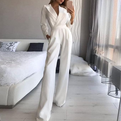 Formeller Wickel Jumpsuit Für Damen | Arbeiten