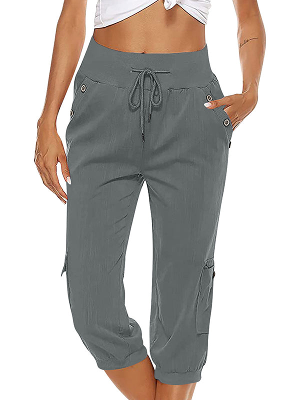 Zavando - Frauen Bequem Lässig Hose