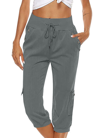 Zavando - Frauen Bequem Lässig Hose
