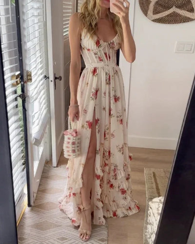 Sommerkleid Mit Blumendruck Für Damen | Maxi