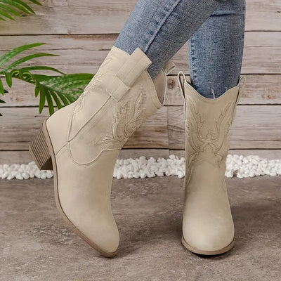 Damen Cowgirl Stiefel Mit Absatz | Bequem