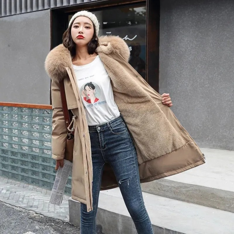 Bequemer Parka Mit Reißverschluss Für Damen | Warm