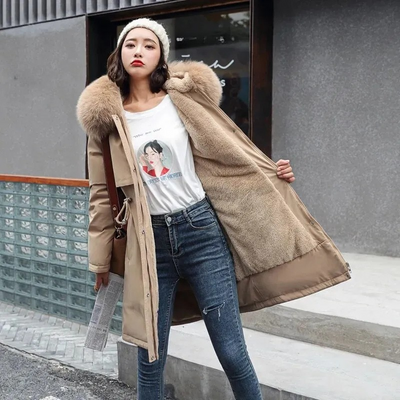 Bequemer Parka Mit Reißverschluss Für Damen | Warm