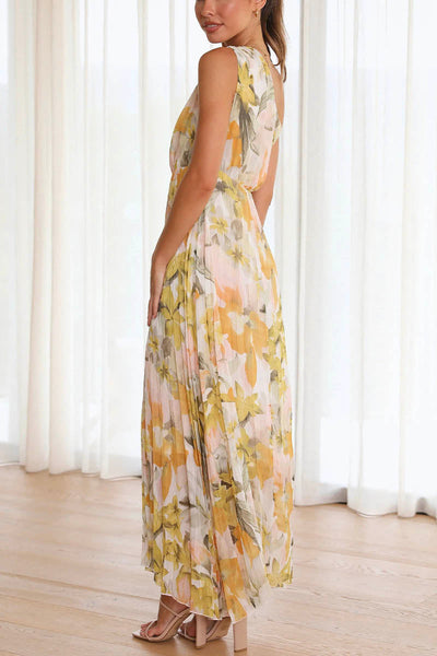 Schulterfreies Maxikleid Mit Blumenmuster Für Damen