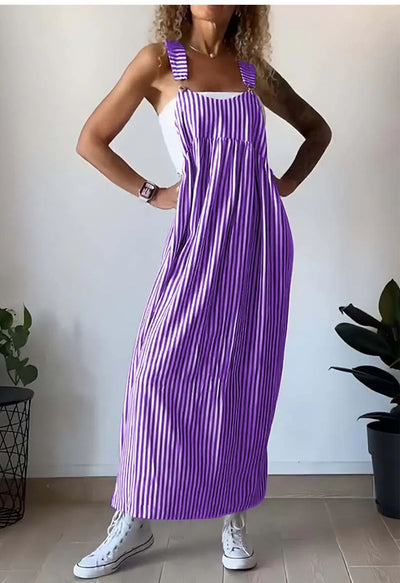 Zavando - Gestreiftes, lässiges Jumpsuit-Kleid