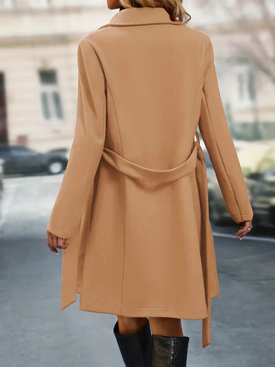 Zweireihiger Trenchcoat mit Gürtel für Damen