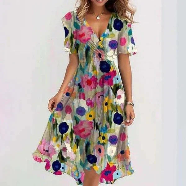 Zavando – Luftiges Chiffonkleid mit Print