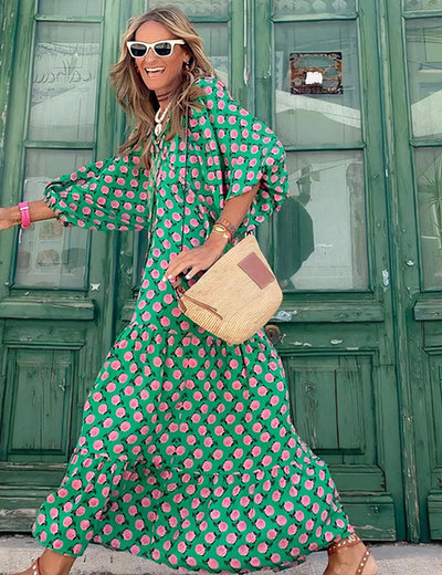 Bohemian Langes Midikleid für Damen