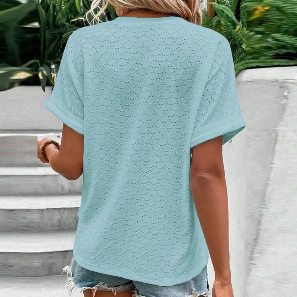Atmungsaktives Sommer-Top mit V-Ausschnitt für Damen