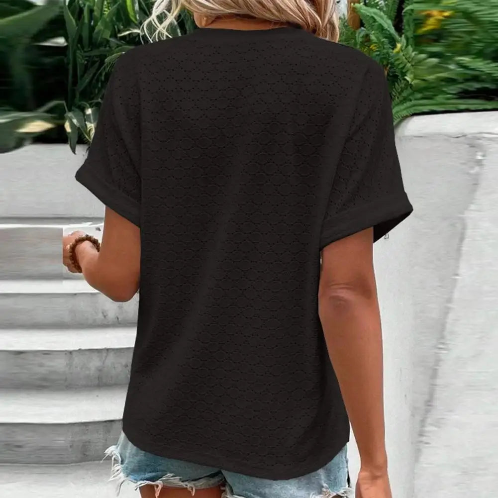 Atmungsaktives Sommer-Top mit V-Ausschnitt für Damen