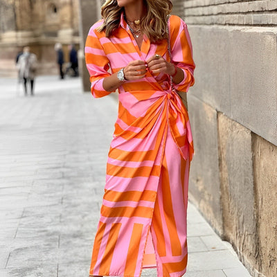 Zavando – Farbenfrohes Kleid - Modisches bedrucktes Kleid