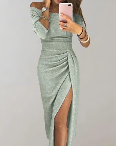 Zavando – Sexy schulterfreies Kleid
