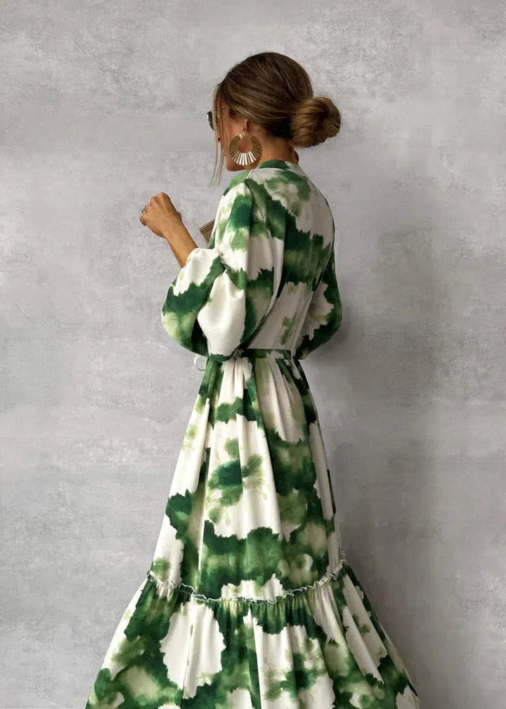 Zavando- Grünes Maxikleid