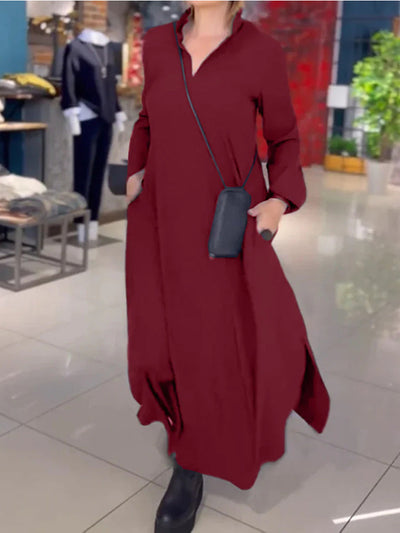 Zavando- Schickes bequemes langes Kleid
