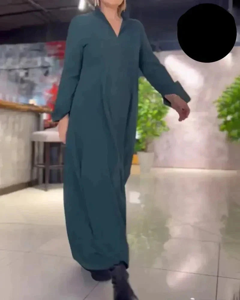 Zavando- Schickes bequemes langes Kleid